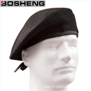 Men′s Wool Military Beret, Custom Winter Black Wool Army Beret